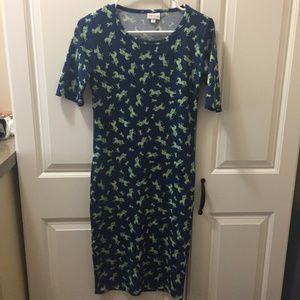 LuLaRoe Julia ACTUAL Unicorn Print Dress XS